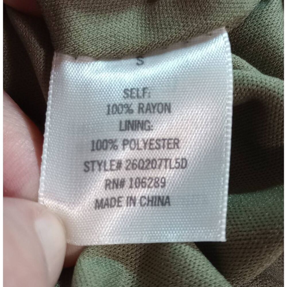 Blue‎ Rain Olive Green Floral Halter Keyhole Mini Dress Womens Small 26Q207TL5D - Picture 7 of 8